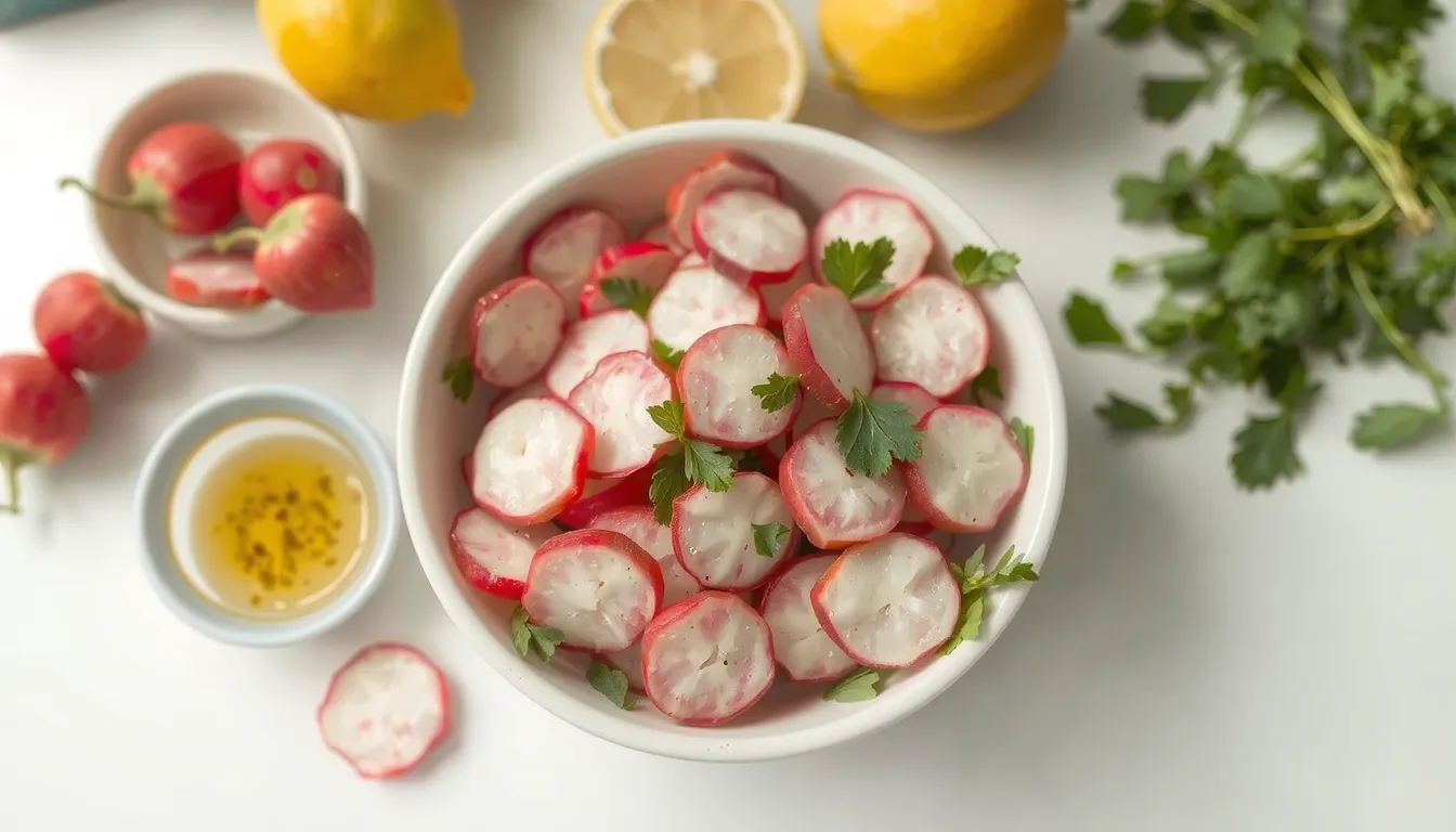 salade de radis rose